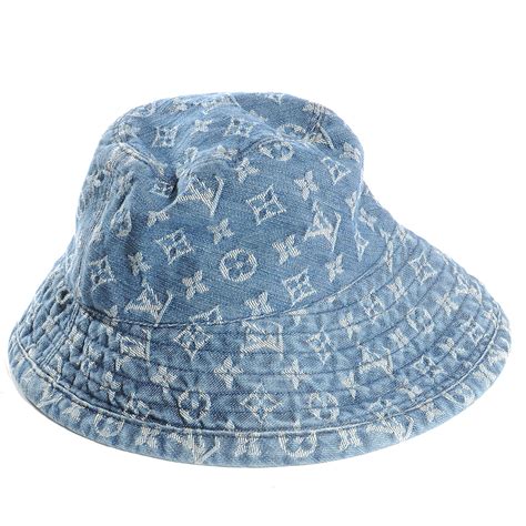 louis vuitton bucket hat denim.